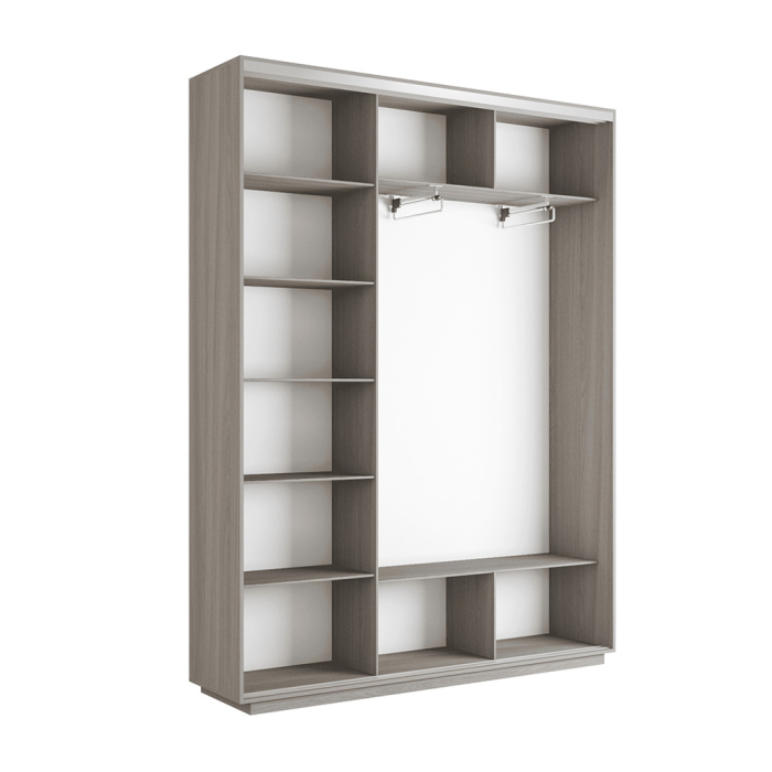 Шкафы-купе 3-х дверные, Шкаф-купе Экспресс 3-х дверный Фотопечать Шелк Стекла 240х45х240