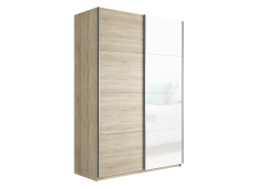 Шкафы-купе 2-х дверные, Шкаф-купе Прайм 2х дверный ДСП/Белый Глянец 120х57х230