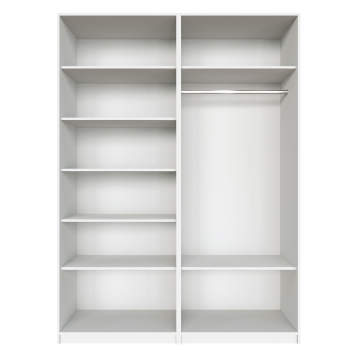 Шкафы распашные, Распашной шкаф Локер 800+800 (Гармошка с системой Push to Move/Левый) с полками слева