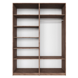 Распашной шкаф Локер 800+800 (Гармошка с системой Push to Move/Правый) с полками слева