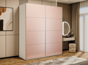 Шкаф-купе Эста 2-х дверный Стекла пудра/Доводчик 160х66х240