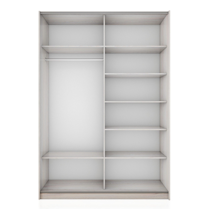 Шкафы-купе 2-х дверные, Шкаф-купе Прайм 2-х дверный ДСП/Стекло черное вставка 160х57х230