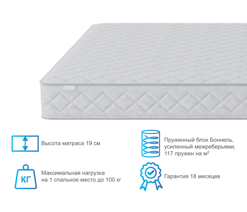 Другие размеры, Матрас Классик-Оптима 1200*1900