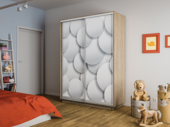 Шкаф-купе Экспресс 2-х дверный Фотопечать Шары Стекла 160х60х220