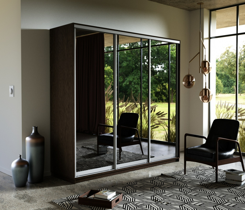 Шкафы-купе, Шкаф-купе Экспресс Экспенс трио 2400 x 2400 x 600