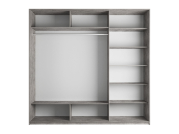 Шкаф-купе Прайм 3-х дверный Стекла белые/ДСП/Доводчики 180х57х230