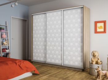 Шкаф-купе Экспресс 3-х дверный Фотопечать Калейдоскоп Стекла 210х60х220