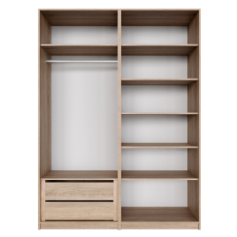 Распашной шкаф Локер 800+800 (Гармошка) с ящиками и полками справа