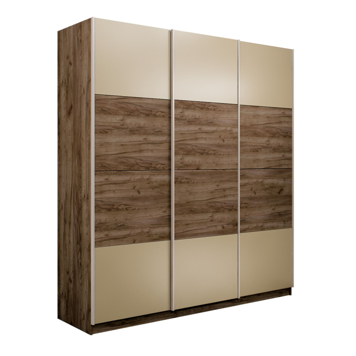 Шкафы-купе 3-х дверные, Шкаф-купе Эста 3-х дверный ДСП/Стекла фисташка/Доводчик 270х66х240