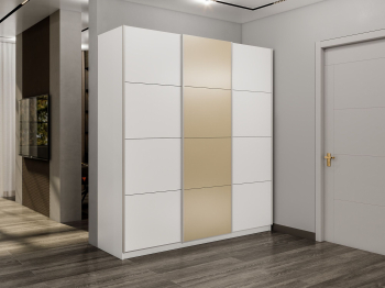 Шкаф-купе Прайм 3-х дверный Стекла фисташка/ДСП/Доводчики 210х57х230