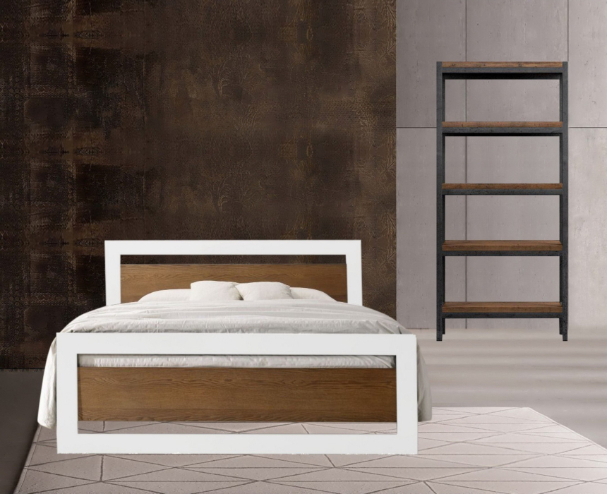 Кровати 140 см, Кровать в стиле лофт Чарльстон 1.4