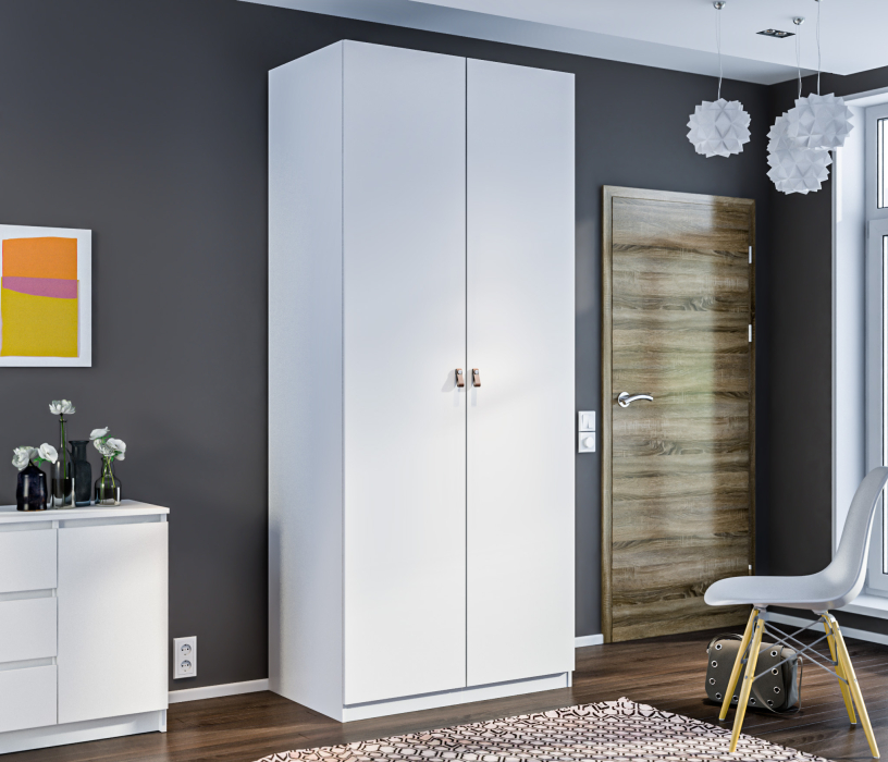 Для одежды, Шкаф 2х дверный Макс 1000 Белый