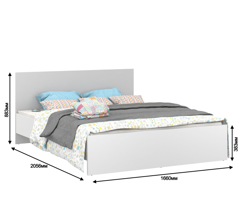 Кровати 160 см, Кровать Медея СБ-2311.Н с ортопедическим основанием