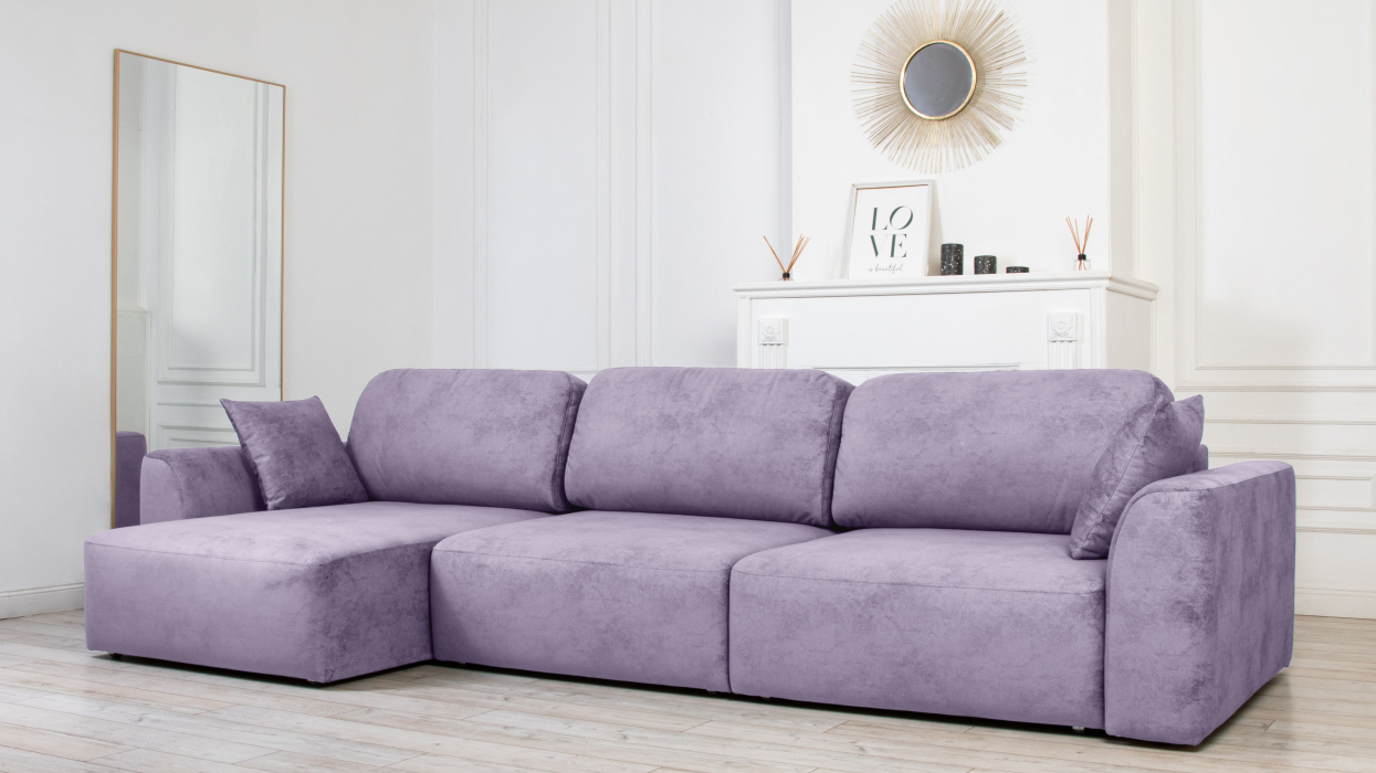 Диваны угловые в гостиную, Диван угловой Trump, велюр