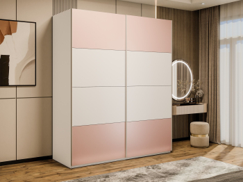 Шкаф-купе Эста 2-х дверный ДСП/Стекла пудра/Доводчик 180х66х240