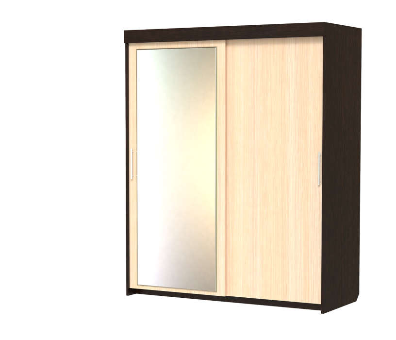 Шкафы-купе 2-х дверные, Шкаф-купе шк-19 двухдверный с зеркалом