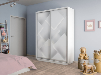 Шкаф-купе Экспресс 2-х дверный Фотопечать Квадрат Стекла 120х60х220