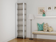 Открытые, Стеллаж модульный Универсальный 35х60х240 Белое стекло