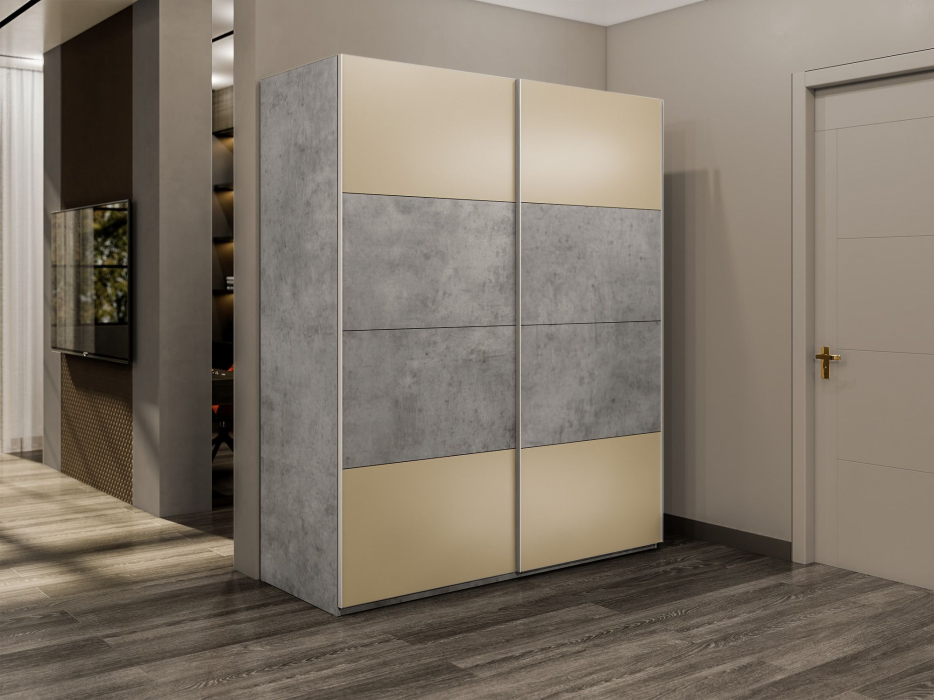 Шкафы-купе 2-х дверные, Шкаф-купе Эста 2-х дверный ДСП/Стекла фисташка/Доводчик 180х66х240