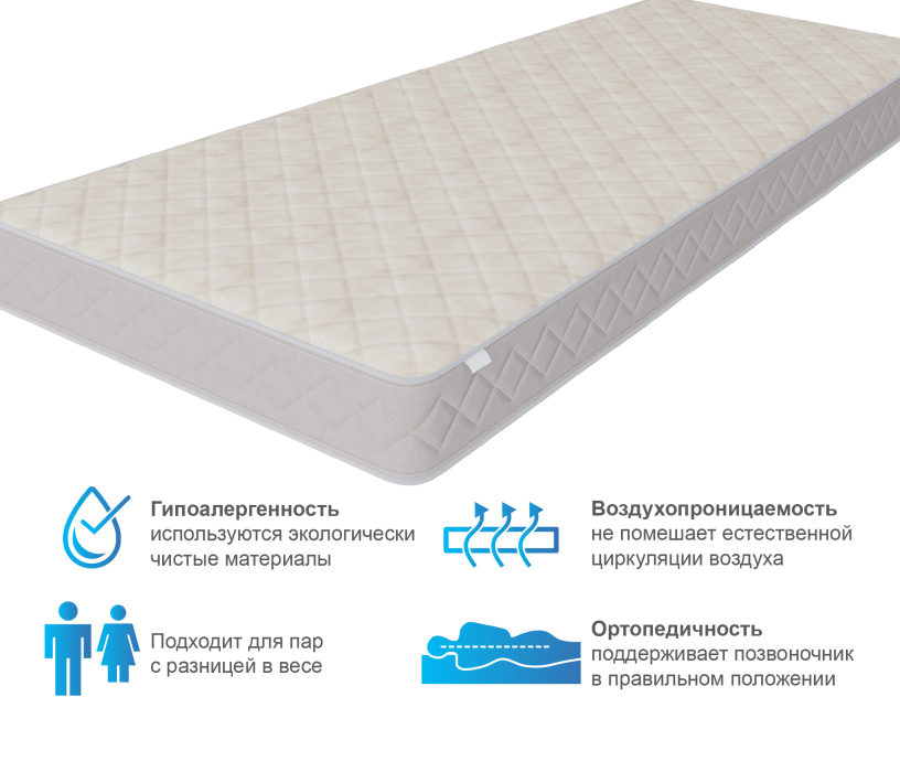 Пружинные матрасы, Матрас Душевный 800*1900