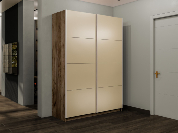 Шкаф-купе Прайм 2-х дверный Стекла фисташка/Доводчики 140х57х230