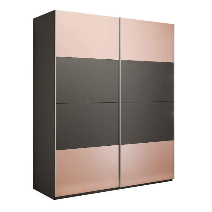 Шкафы-купе 2-х дверные, Шкаф-купе Эста 2-х дверный ДСП/Стекла пудра/Доводчик 160х66х240