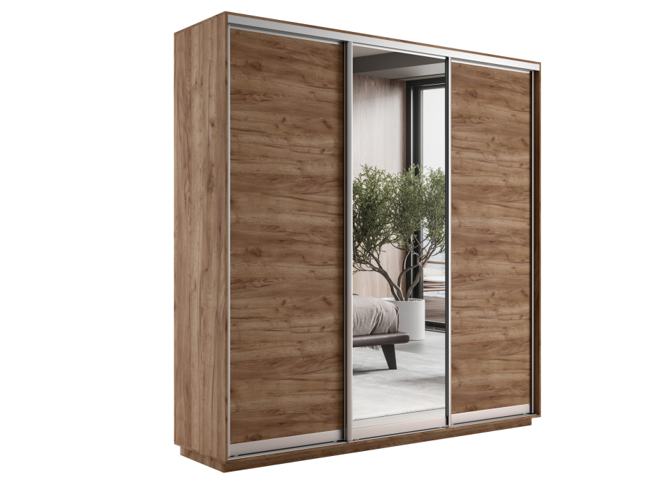 Шкафы-купе, Шкаф-купе Экспресс Медиум (1 зеркало) трио 2200 x 1800 x 600