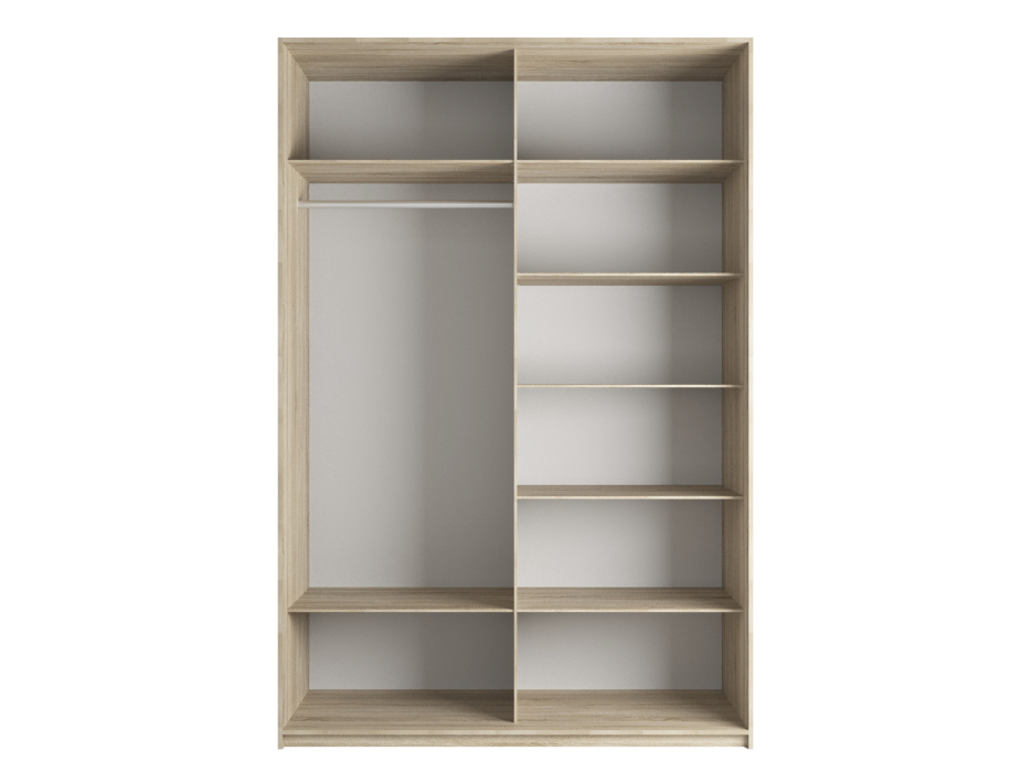 Шкафы-купе 2-х дверные, Шкаф-купе Эста Стекло белое+Стекло белое 200х66х240