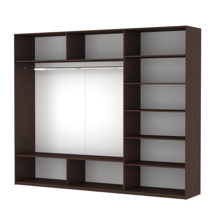 Шкафы-купе 3-х дверные, Шкаф Прайм трио  Зеркало 2300 х 1800 х 570