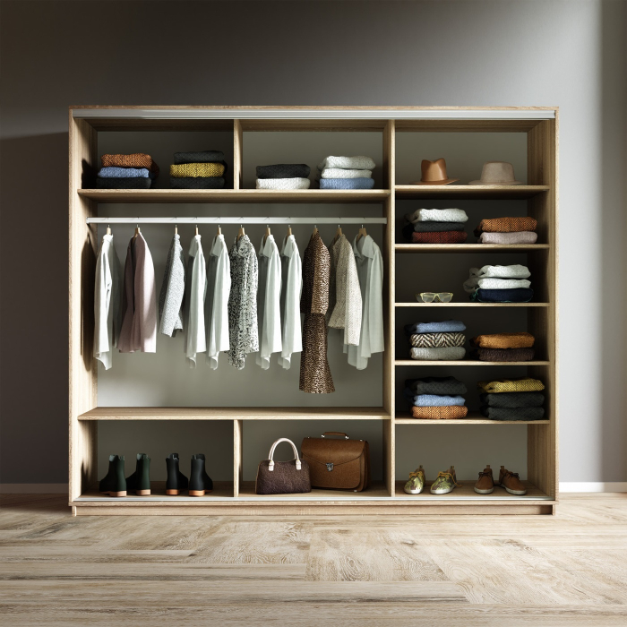 Шкафы-купе 3-х дверные, Шкаф-купе Экспресс 3-х дверный Фотопечать Ленты Стекла 180х60х240