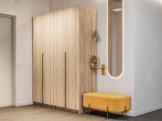 Шкафы распашные, Распашной шкаф Локер 800+800 (Гармошка) с полками слева