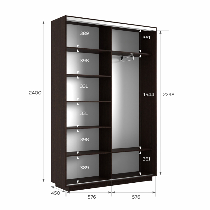 Шкафы-купе 2-х дверные, Шкаф-купе Экспресс 2-х дверный Фотопечать Шары Стекла 120х45х240
