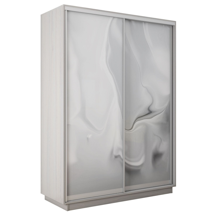 Шкафы-купе 2-х дверные, Шкаф-купе Экспресс 2-х дверный Фотопечать Шелк Стекла 120х60х240