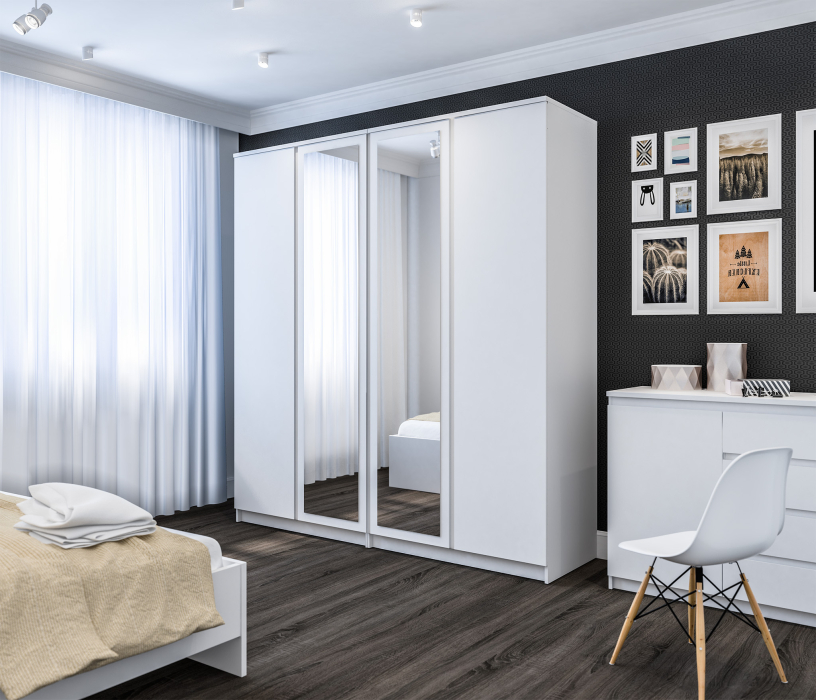 Для одежды, Шкаф 2-х дверный с зеркалом Веста СБ-2259