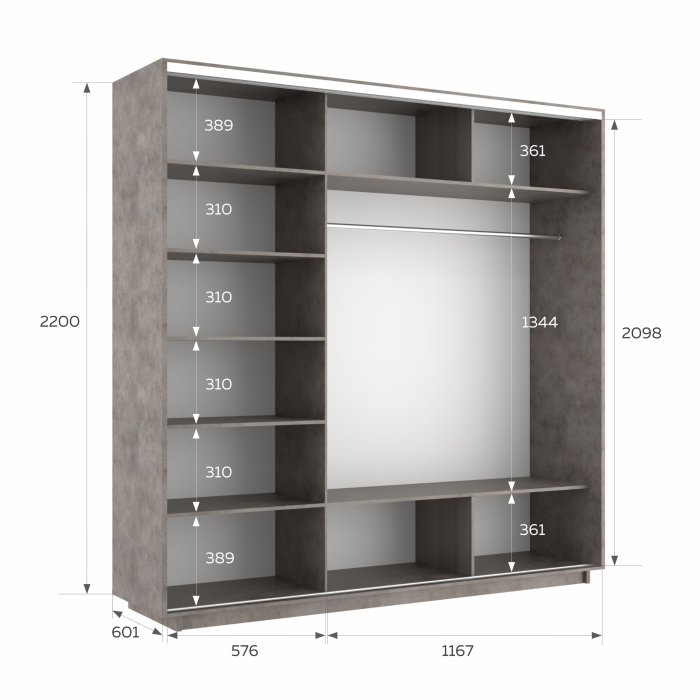 Шкафы-купе 3-х дверные, Шкаф-купе Экспресс 3-х дверный Фотопечать Ленты Стекла 180х60х220