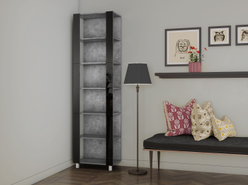 Стеллаж модульный Универсальный 35х60х220 Черное стекло