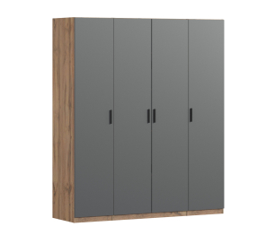Шкаф четырехдверный Макс 2000 мм, вариант №2 (ЛДСП, корпус дуб вотан)
