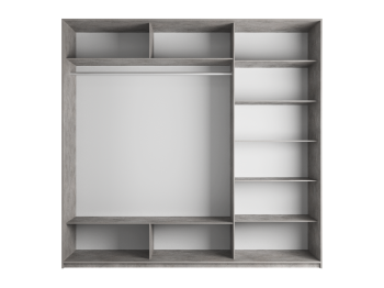 Шкаф Прайм трио Стекло белое 2300 х 1800 х 570