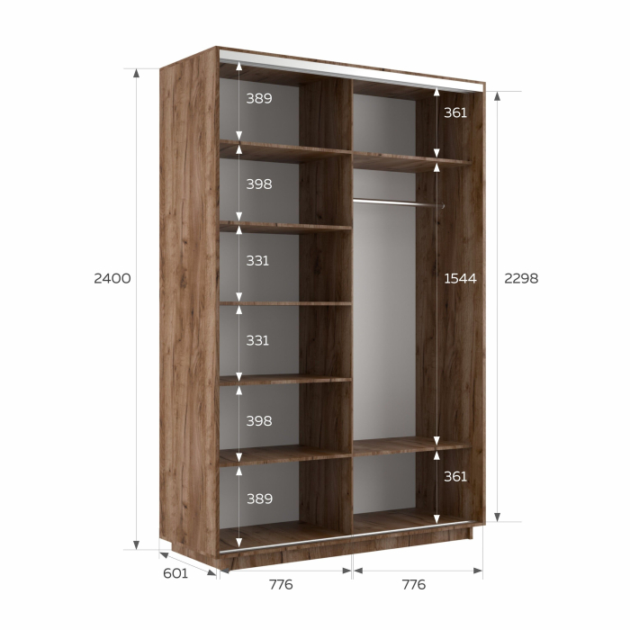 Шкафы-купе 2-х дверные, Шкаф-купе Экспресс 2-х дверный Фотопечать Калейдоскоп Стекла 160х60х240