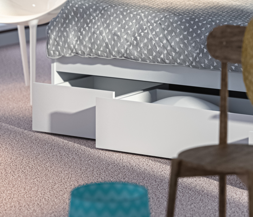 Кровати 90 см, Терра Кровать СБ-3149/1 с ящиками, основание СБ-3343 в подарок!