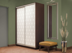 Шкафы-купе 2-х дверные, Шкаф-купе Экспресс 2-х дверный Фотопечать Калейдоскоп Стекла 120х60х240