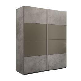 Шкаф-купе Эста 2-х дверный ДСП/Стекла хаки/Доводчик 200х66х240