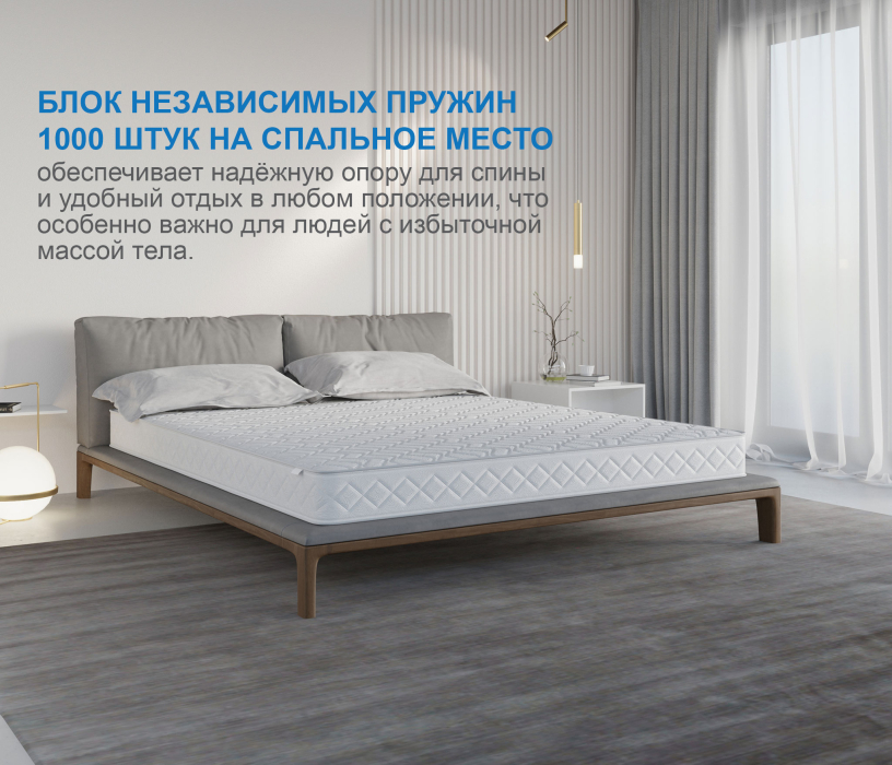 1600 x 2000, Матрас Наслаждение-Рафаэль в чехле Cooler 1600х2000