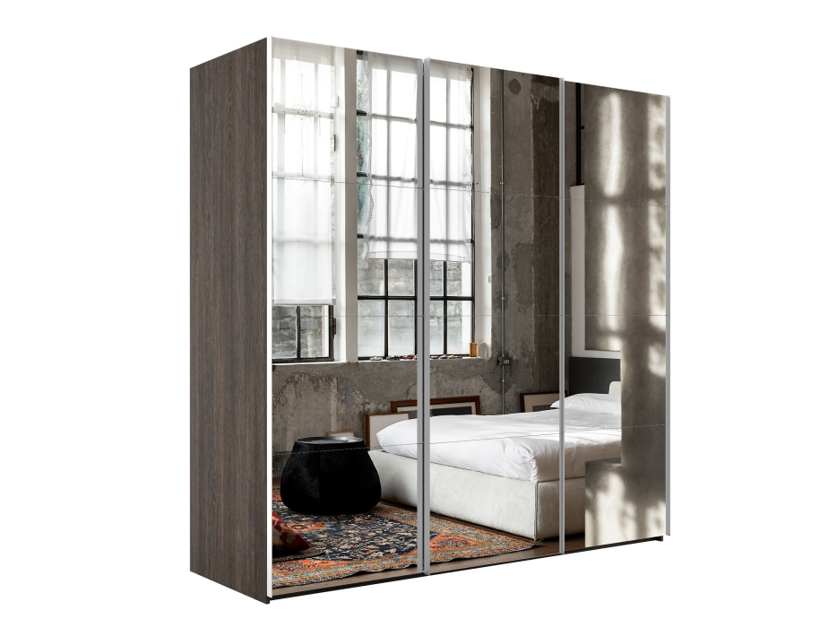 Шкафы-купе 3-х дверные, Шкаф-купе Эста Зеркало+Зеркало+Зеркало 300х66х240