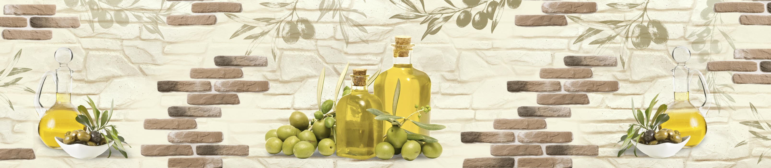 Стеновые панели из МДФ, Панель AF 70 2800*610*6 глянец Оливки