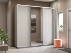 Шкафы-купе, Шкаф-купе Экспресс Медиум (1 зеркало) трио 2400 x 2400 x 600